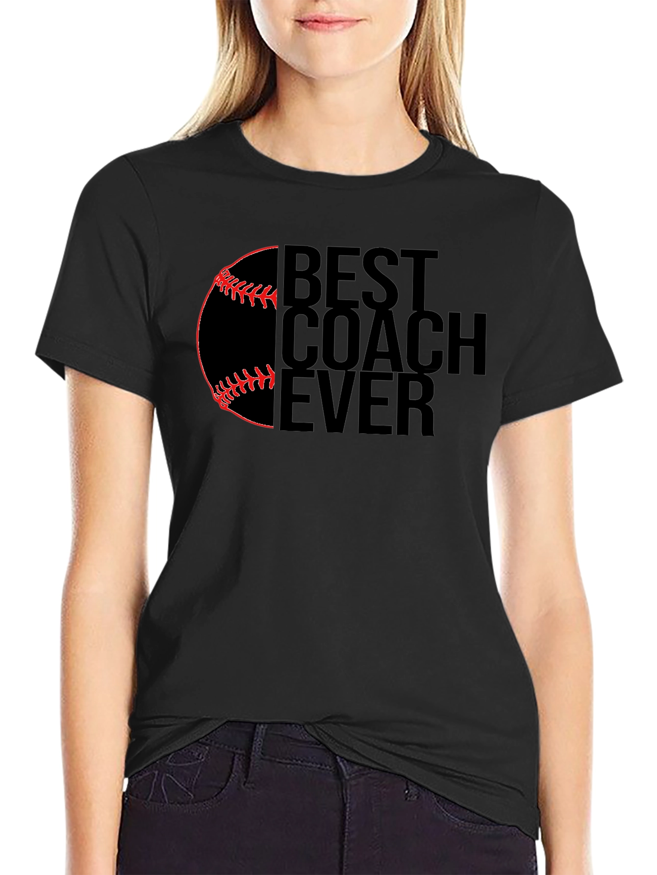 Best Coach Ever Baseball Graphic T-Shirt