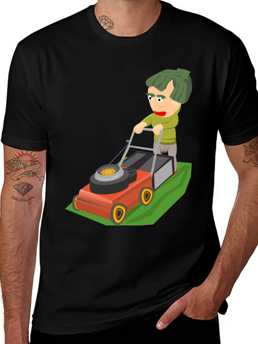Cartoon Lawn Mower Graphic Tee