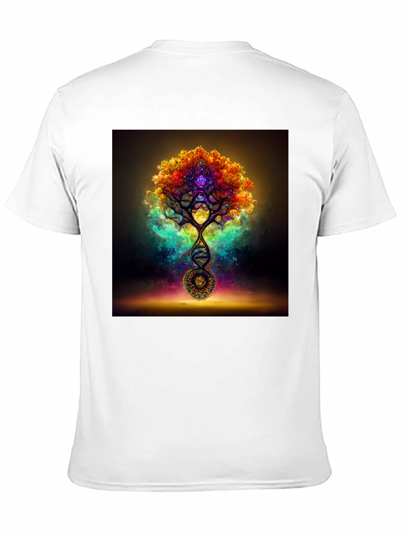 Tree of Life DNA T-Shirt - Cosmic Spiritual Design