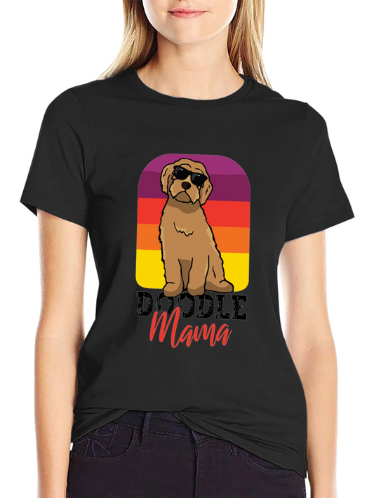 Doodle Mama T-Shirt: Retro Dog Lover Tee