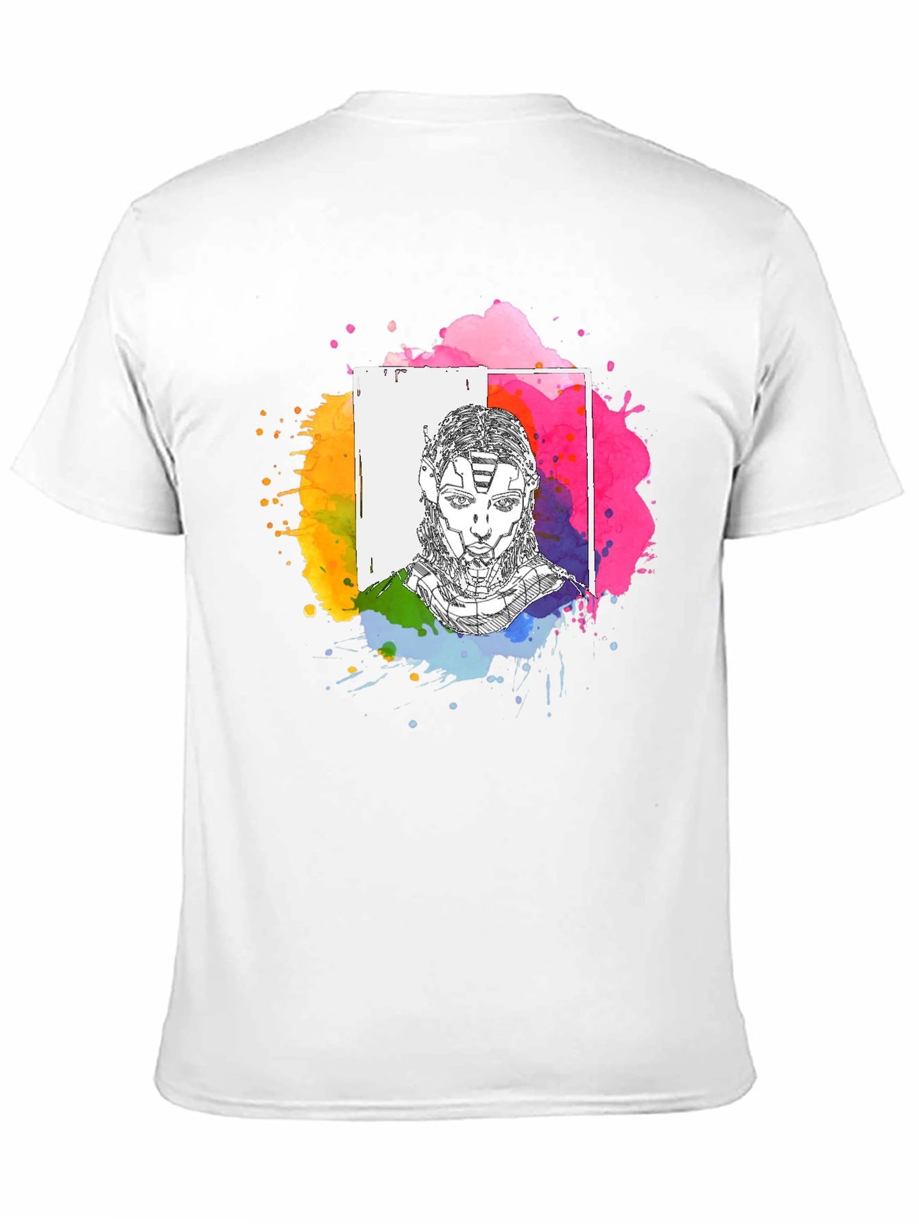 Abstract Avatar Graphic Tee - Black Unisex T-Shirt