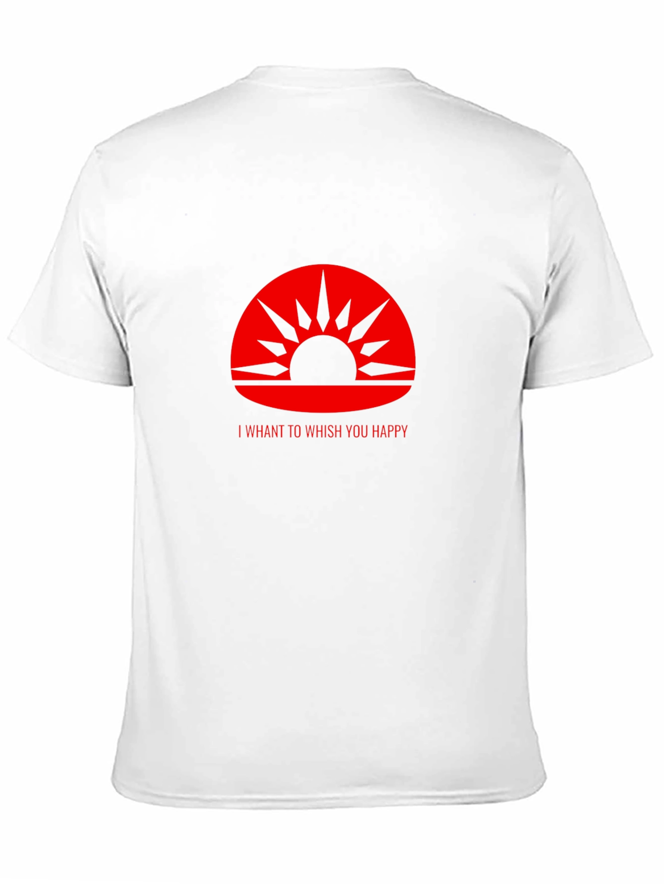 Red Sunrise Graphic Print Black T-Shirt