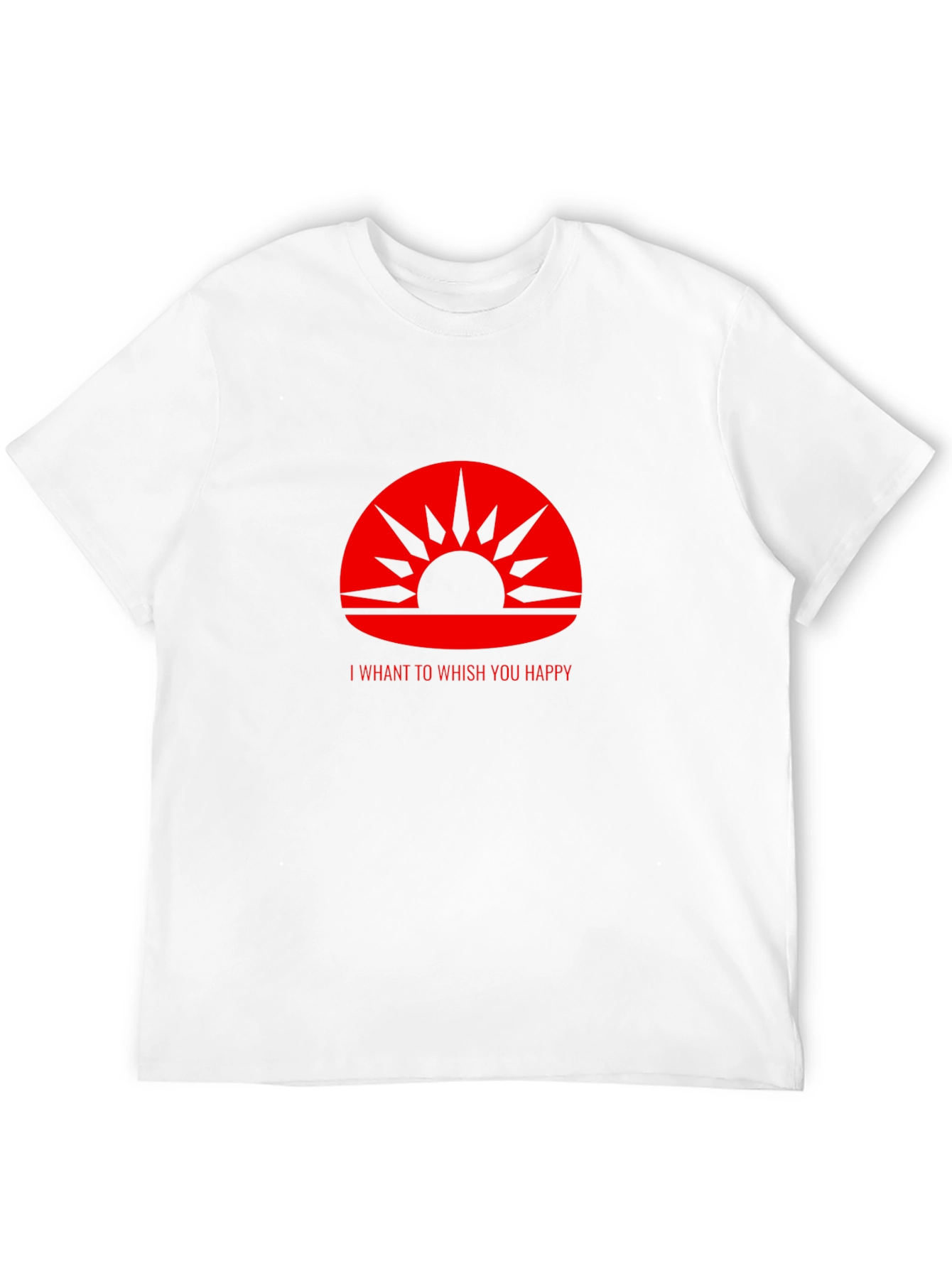 Red Sunrise Graphic Print Black T-Shirt