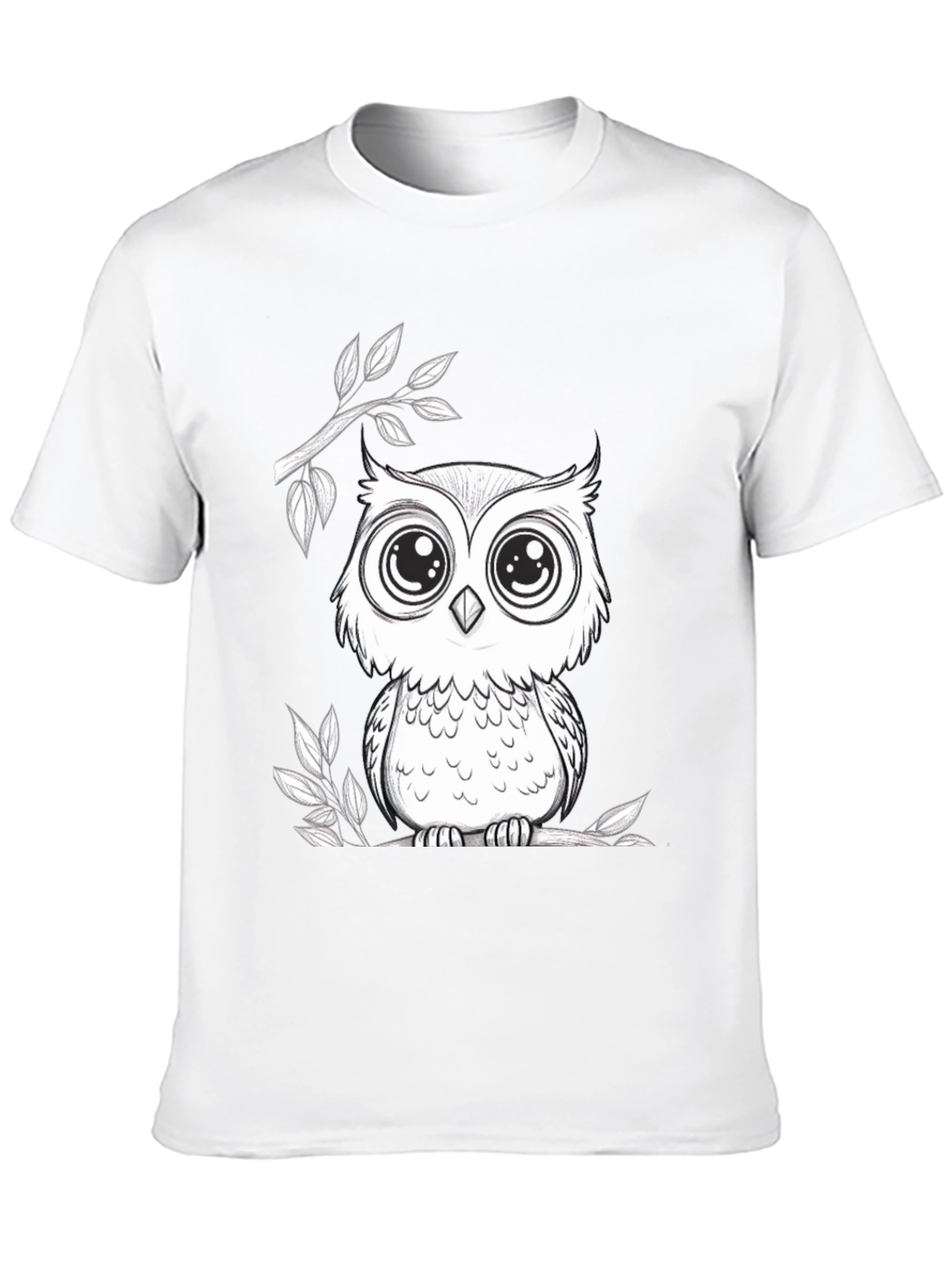 Owl Graphic T-Shirt - Black