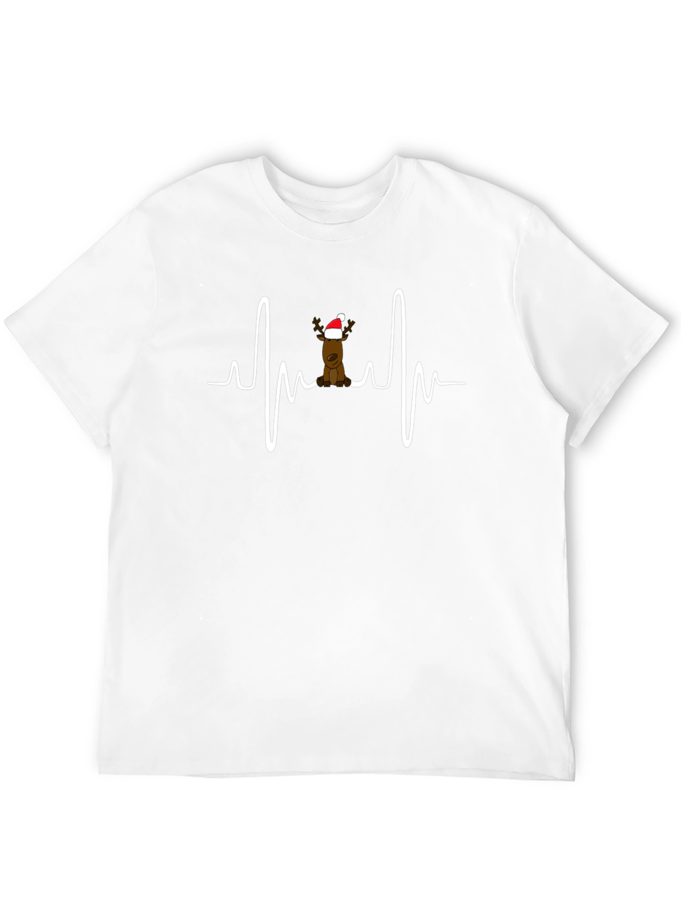 Christmas Reindeer Heartbeat T-Shirt