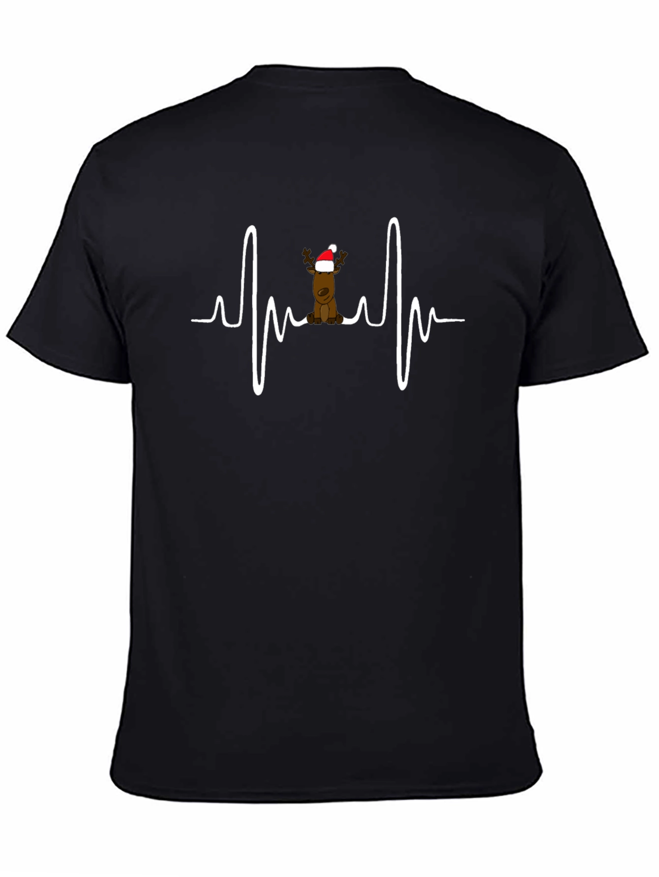 Christmas Reindeer Heartbeat T-Shirt