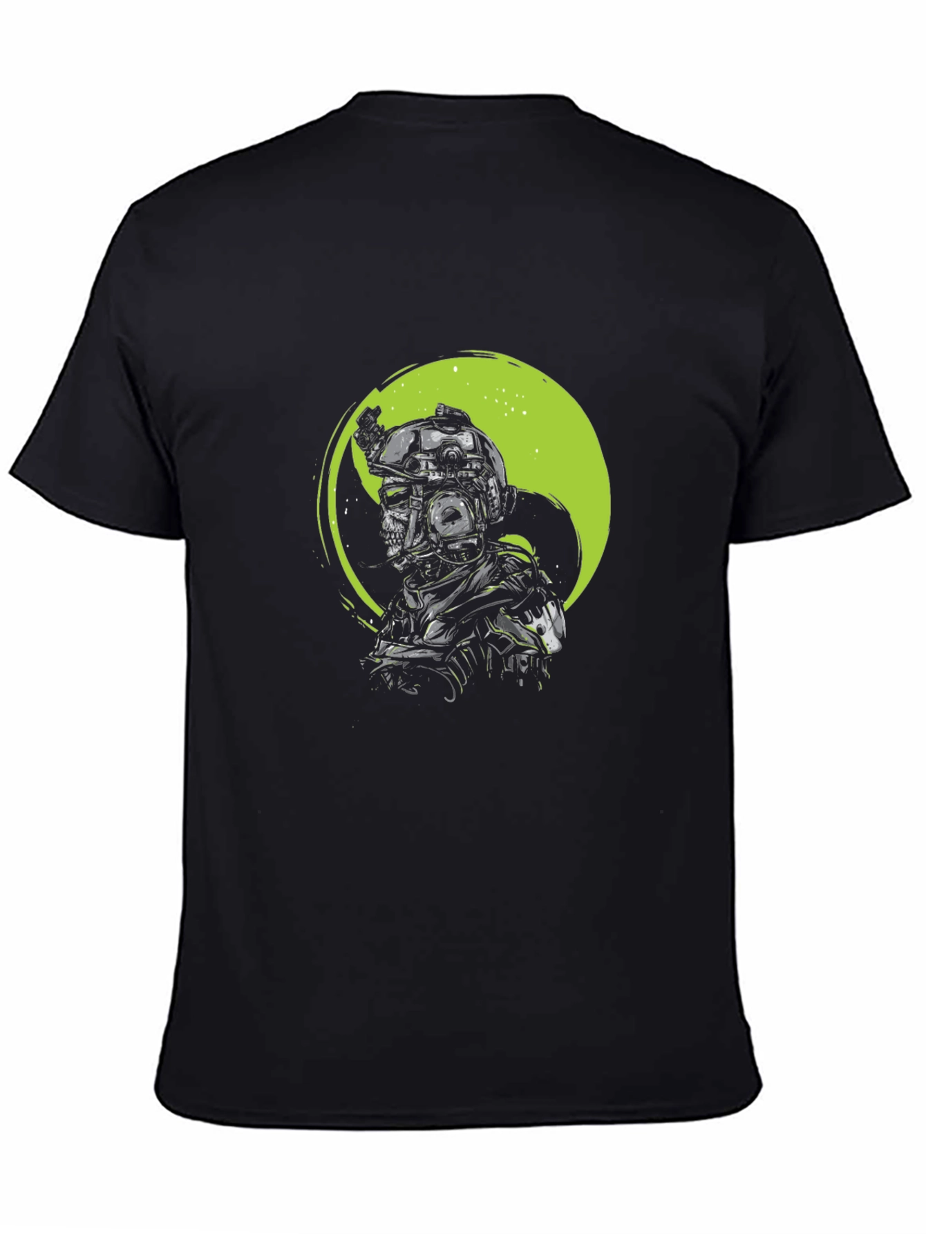 Tactical Skull Graphic T-Shirt - Black