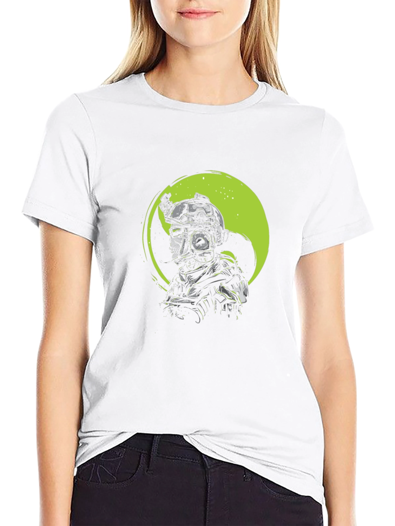Tactical Skull Graphic T-Shirt - Black