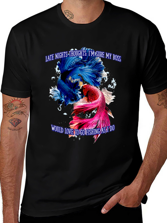 Betta Fish Graphic Tee - Late Night Thoughts Fishing