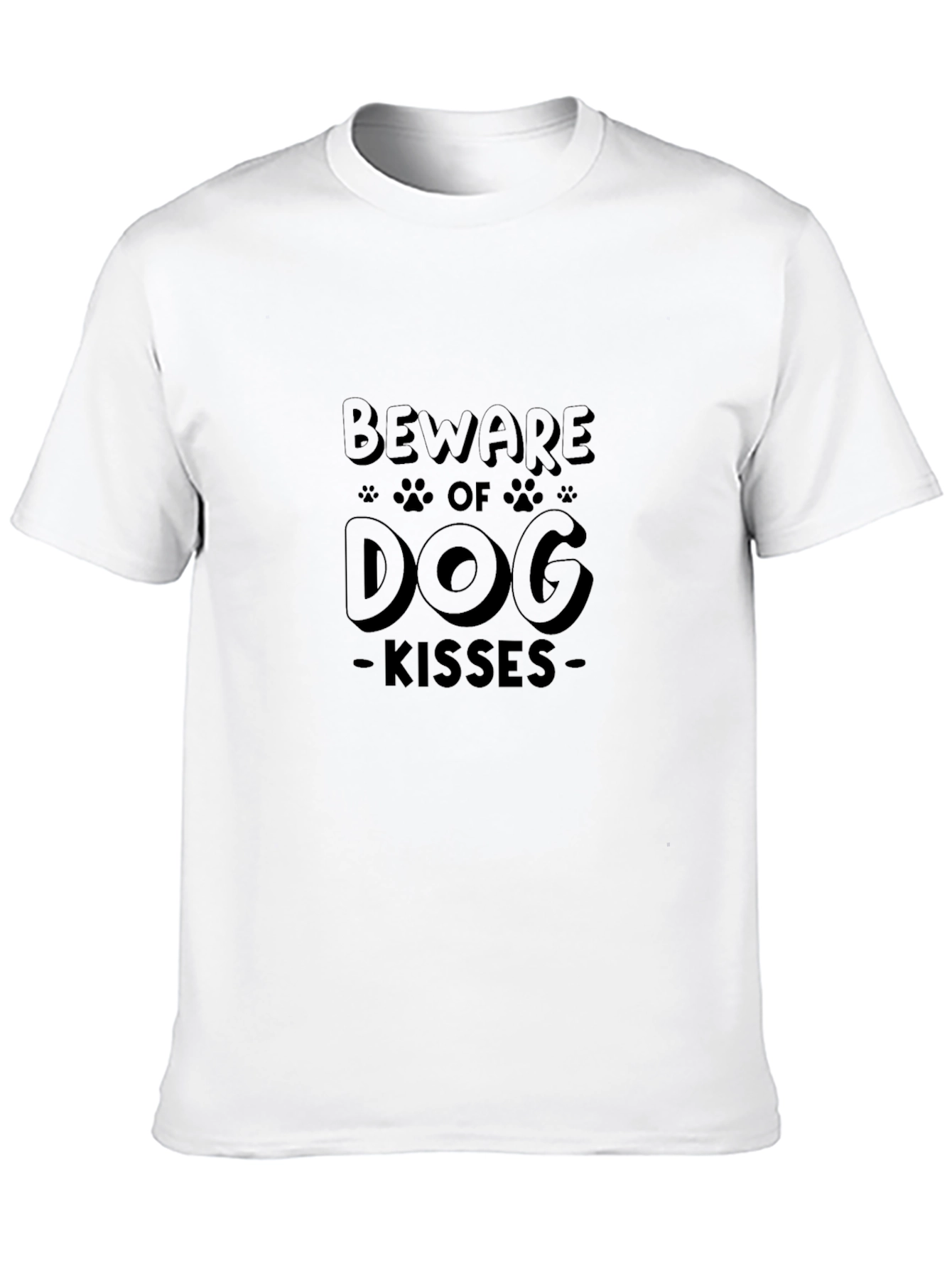 Beware of Dog Kisses Graphic Tee - Black