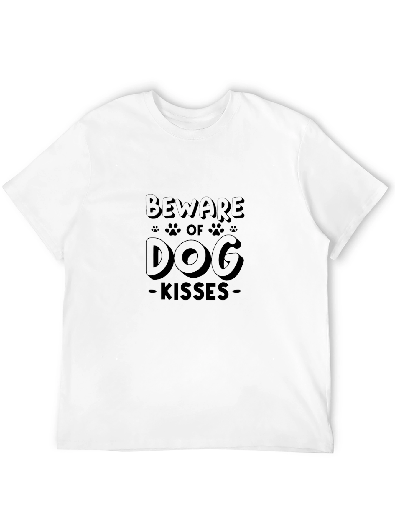 Beware of Dog Kisses Graphic Tee - Black