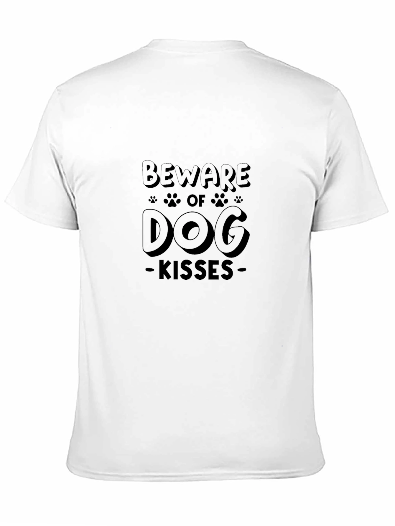 Beware of Dog Kisses Graphic Tee - Black