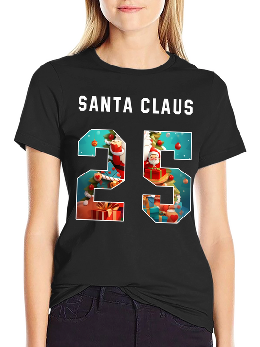 Santa Claus Christmas 25 T-Shirt Holiday Tee