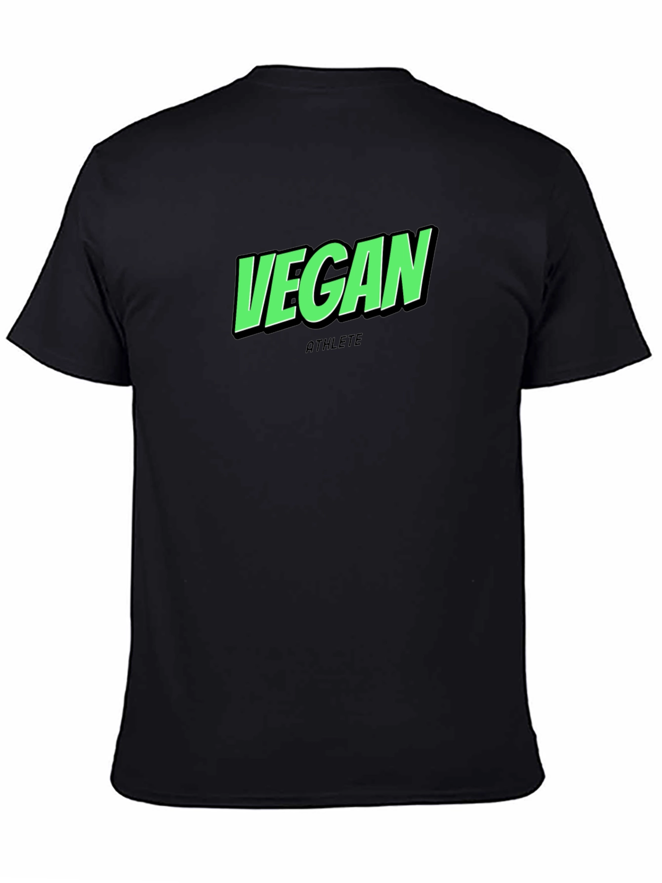Vegan Athlete Black T-Shirt - Premium Quality