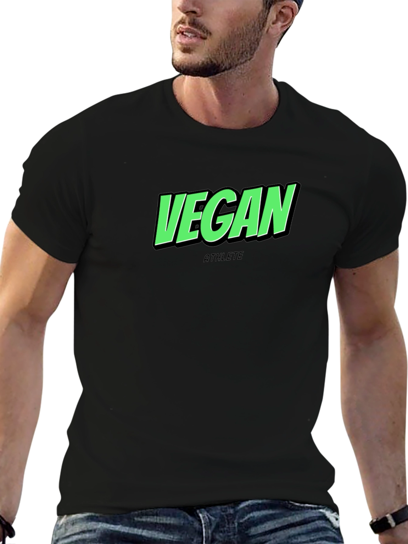 Vegan Athlete Black T-Shirt - Premium Quality