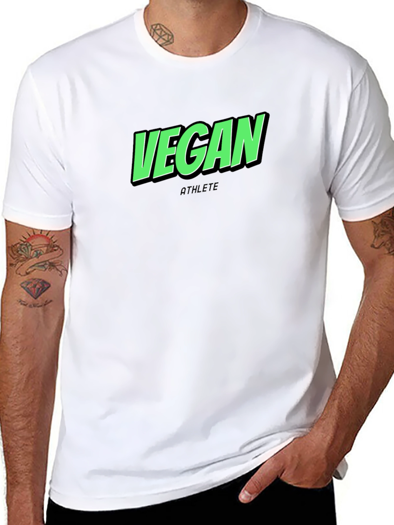 Vegan Athlete Black T-Shirt - Premium Quality