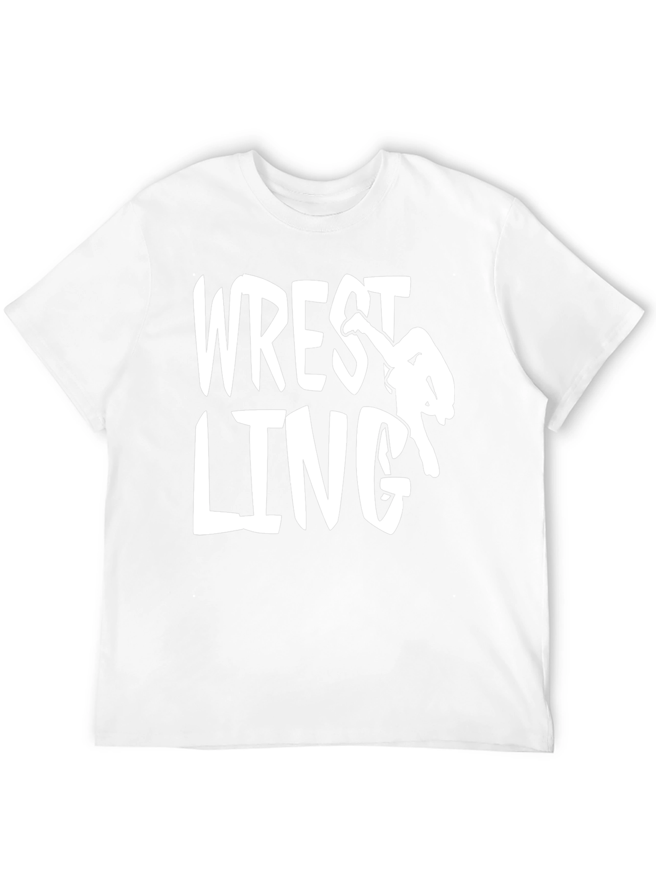 Wrestling Graphic Print Black T-Shirt
