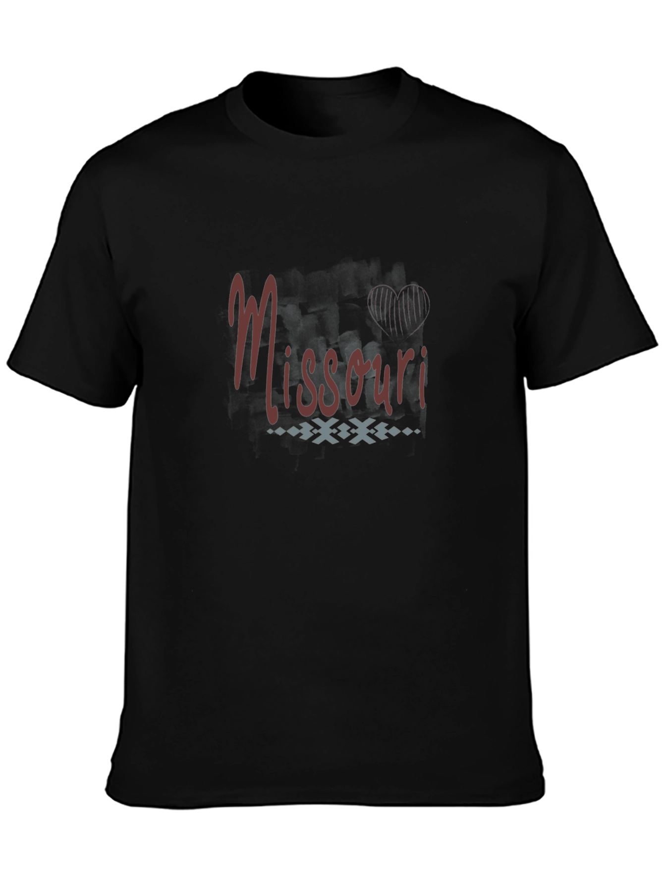 Missouri Graphic T-Shirt | Black Crew Neck Tee