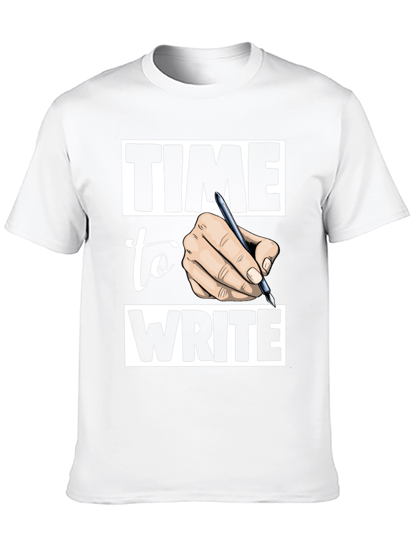 Time to Write Graphic Tee - Black Cotton T-Shirt