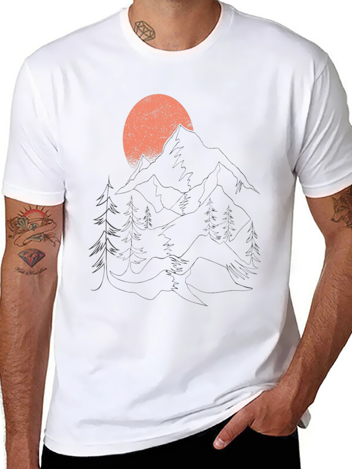 Mountain Sunset Graphic Tee - Nature Inspired Comfort