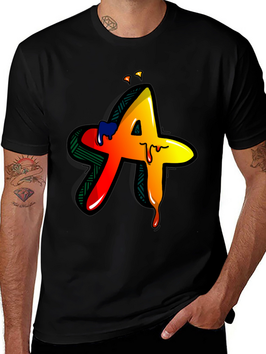 Graffiti A Black Tee - Drip Style