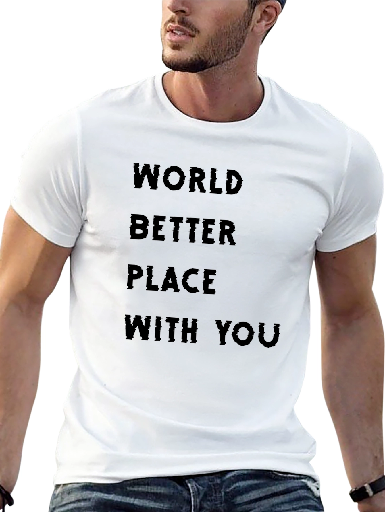 World Better Place With You Black T-Shirt