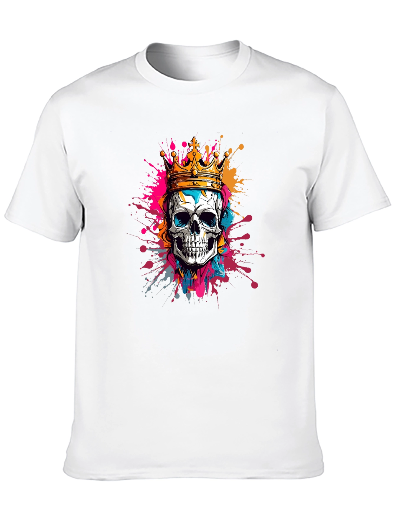 Skull King Graphic Tee - Black Cotton T-Shirt