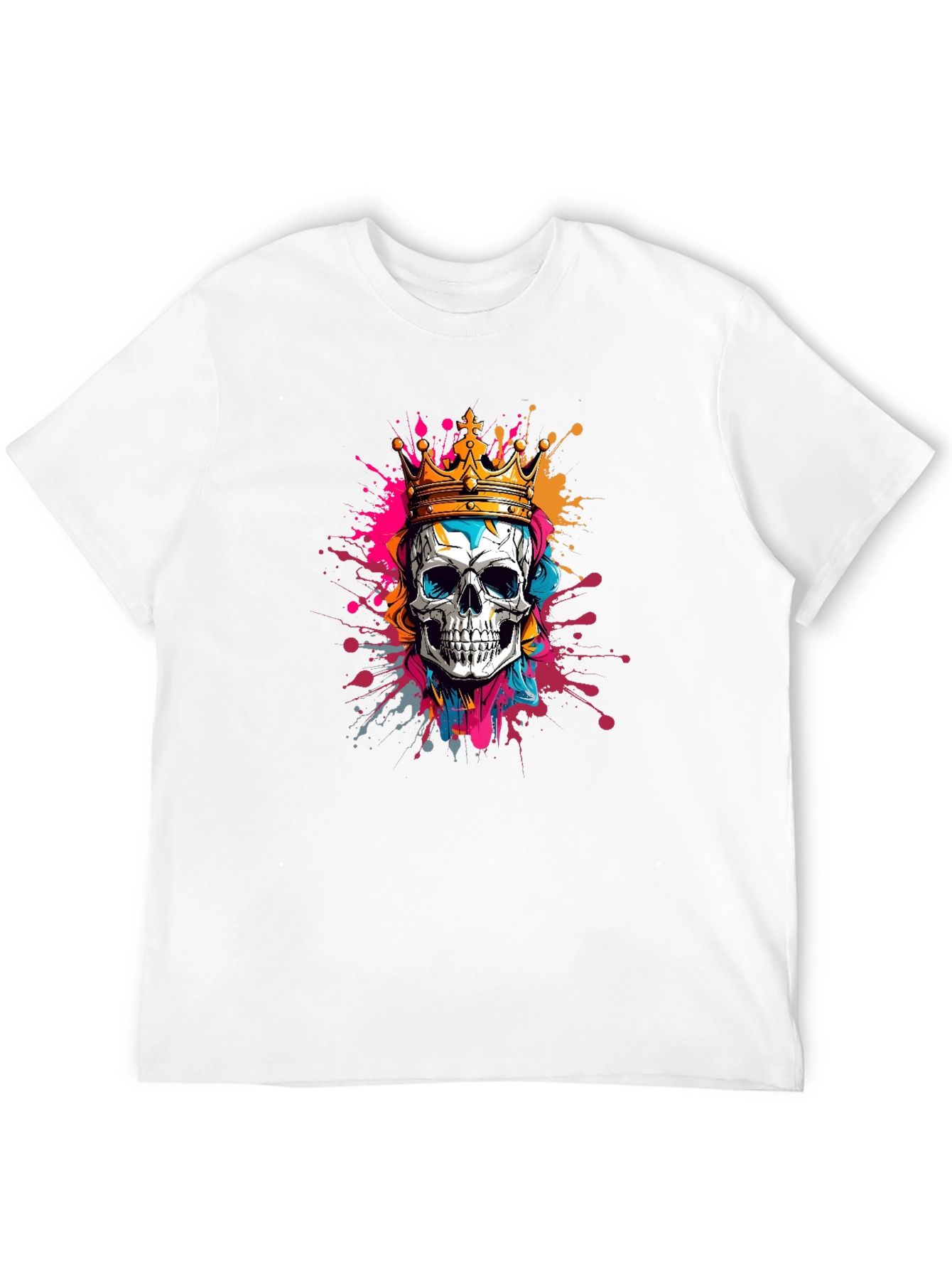 Skull King Graphic Tee - Black Cotton T-Shirt