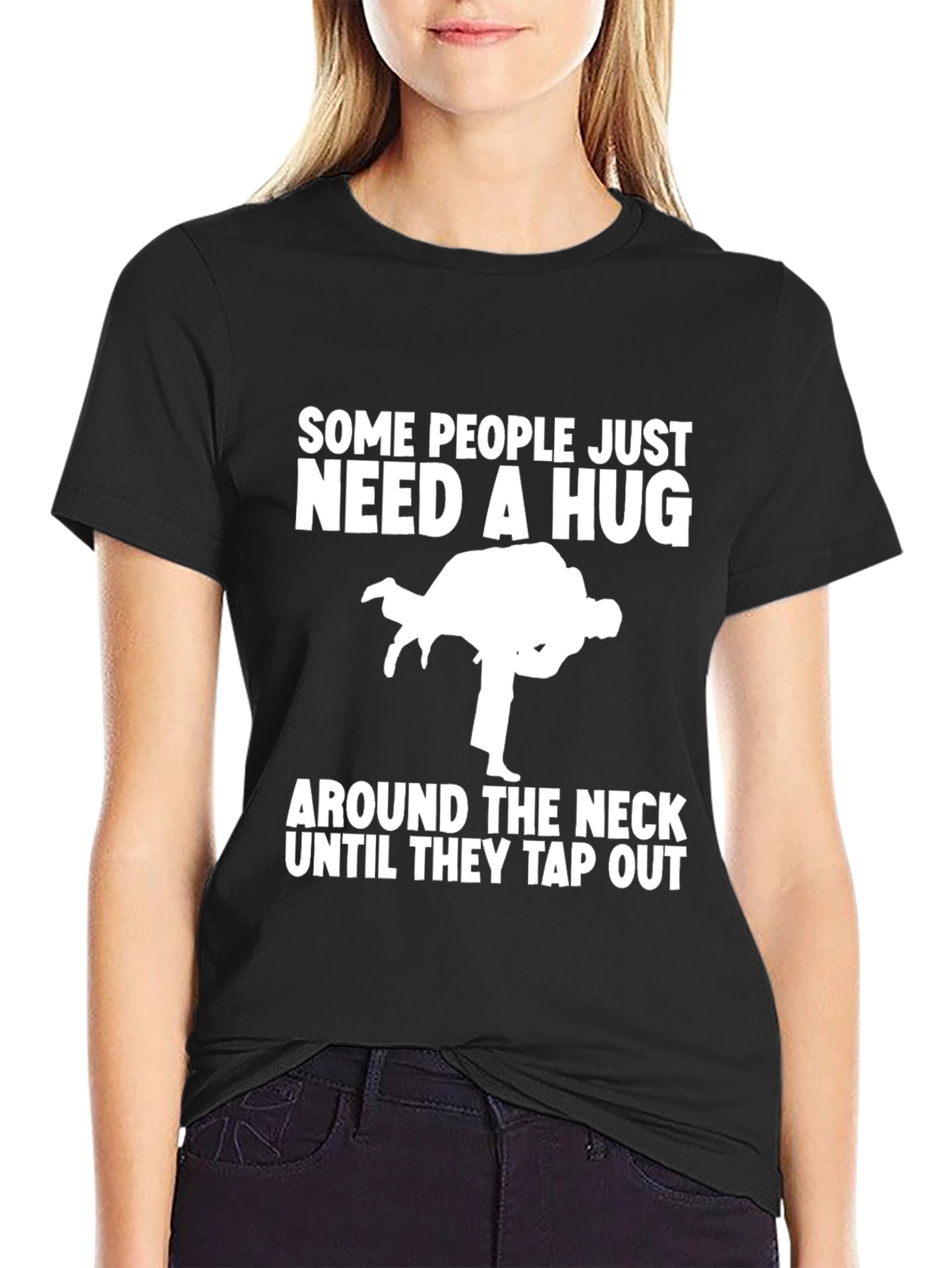 Funny Judo T-Shirt Hug Around The Neck