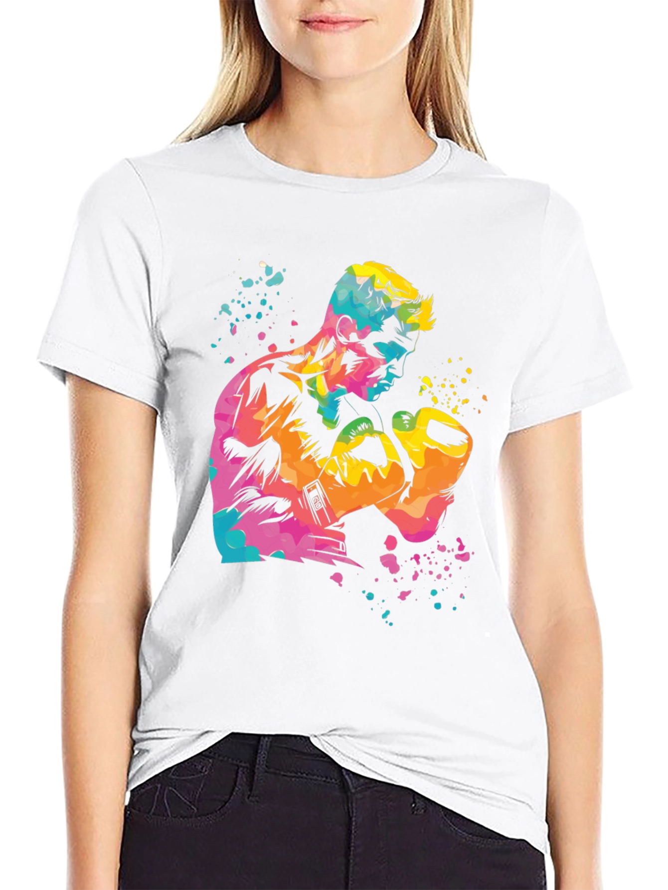 Colorful Boxer Graphic T-Shirt