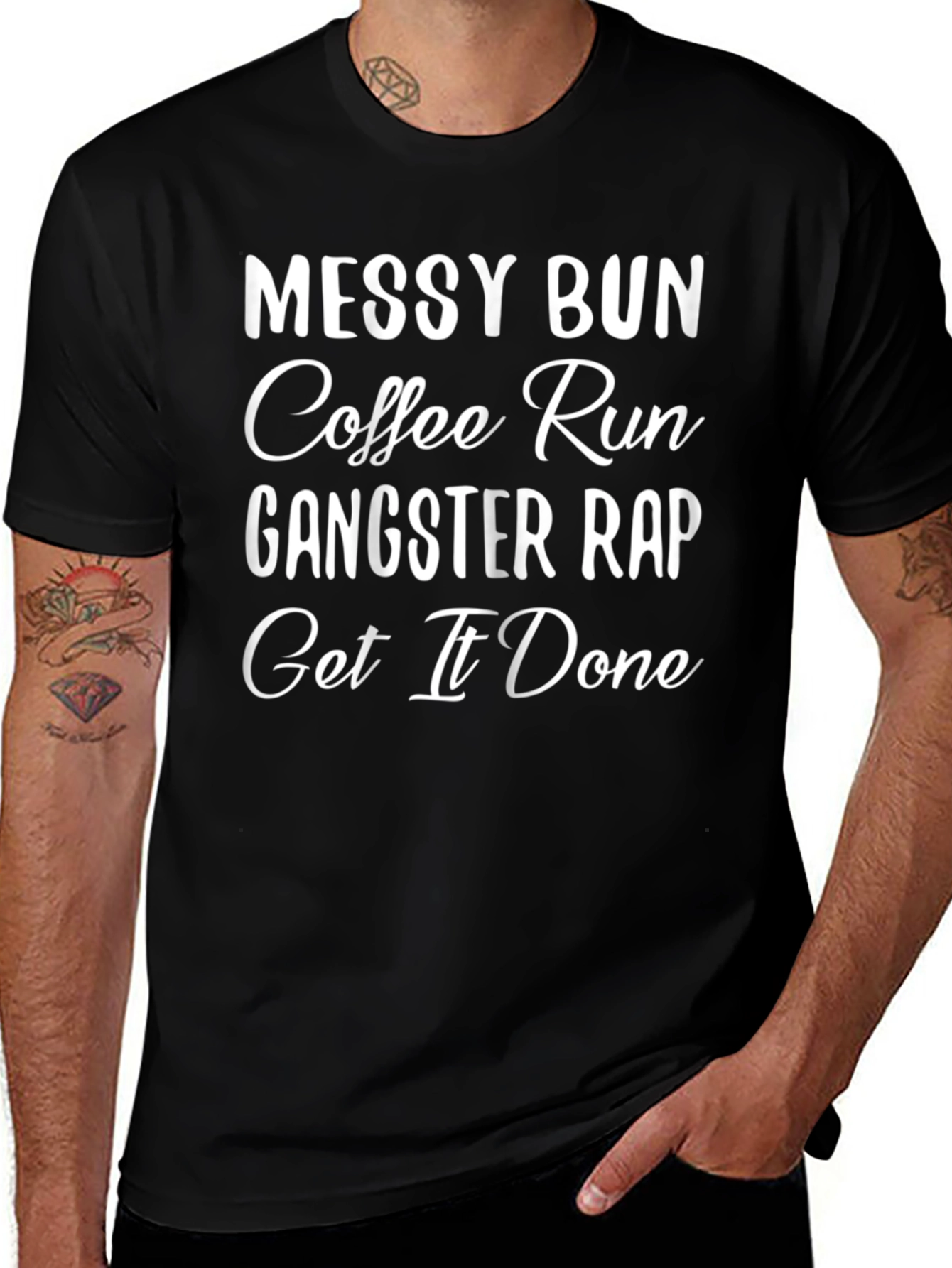 Messy Bun Coffee Run Graphic Tee