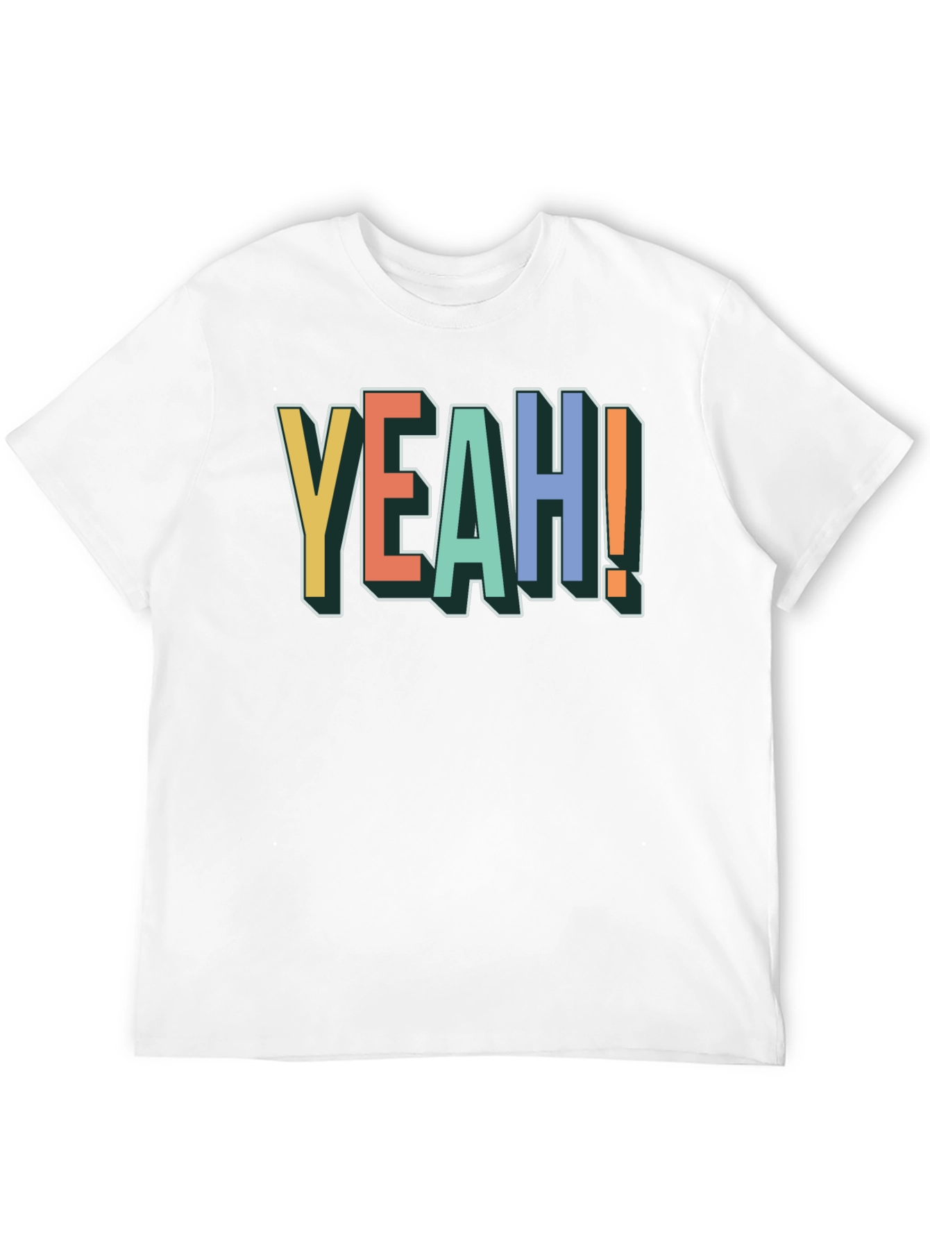 Yeah! Graphic Print Cotton T-Shirt - Black