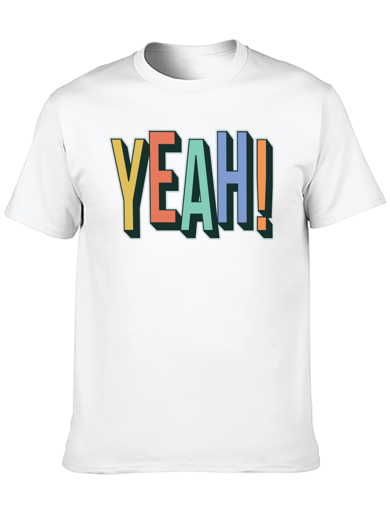 Yeah! Graphic Print Cotton T-Shirt - Black