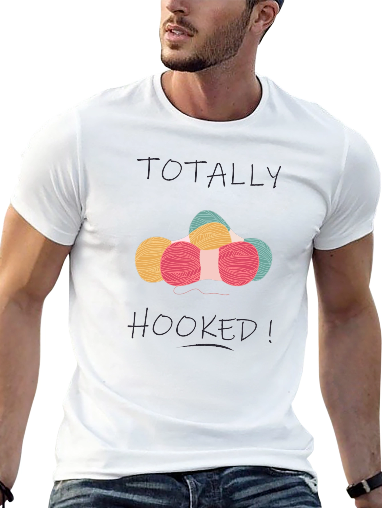 Totally Hooked! Graphic Tee - Crochet Lovers T-Shirt