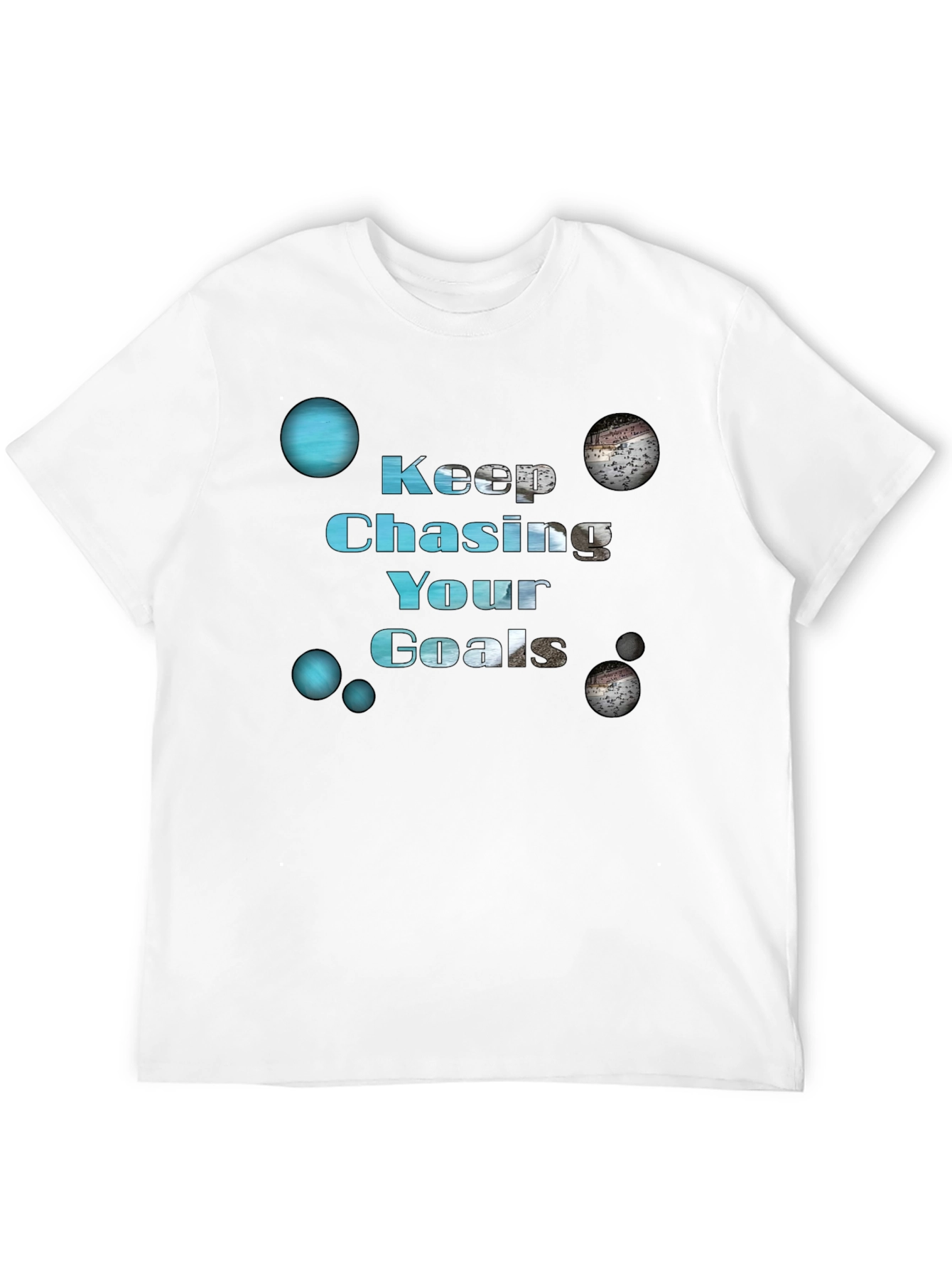 Keep Chasing Your Goals Black Graphic T-Shirt