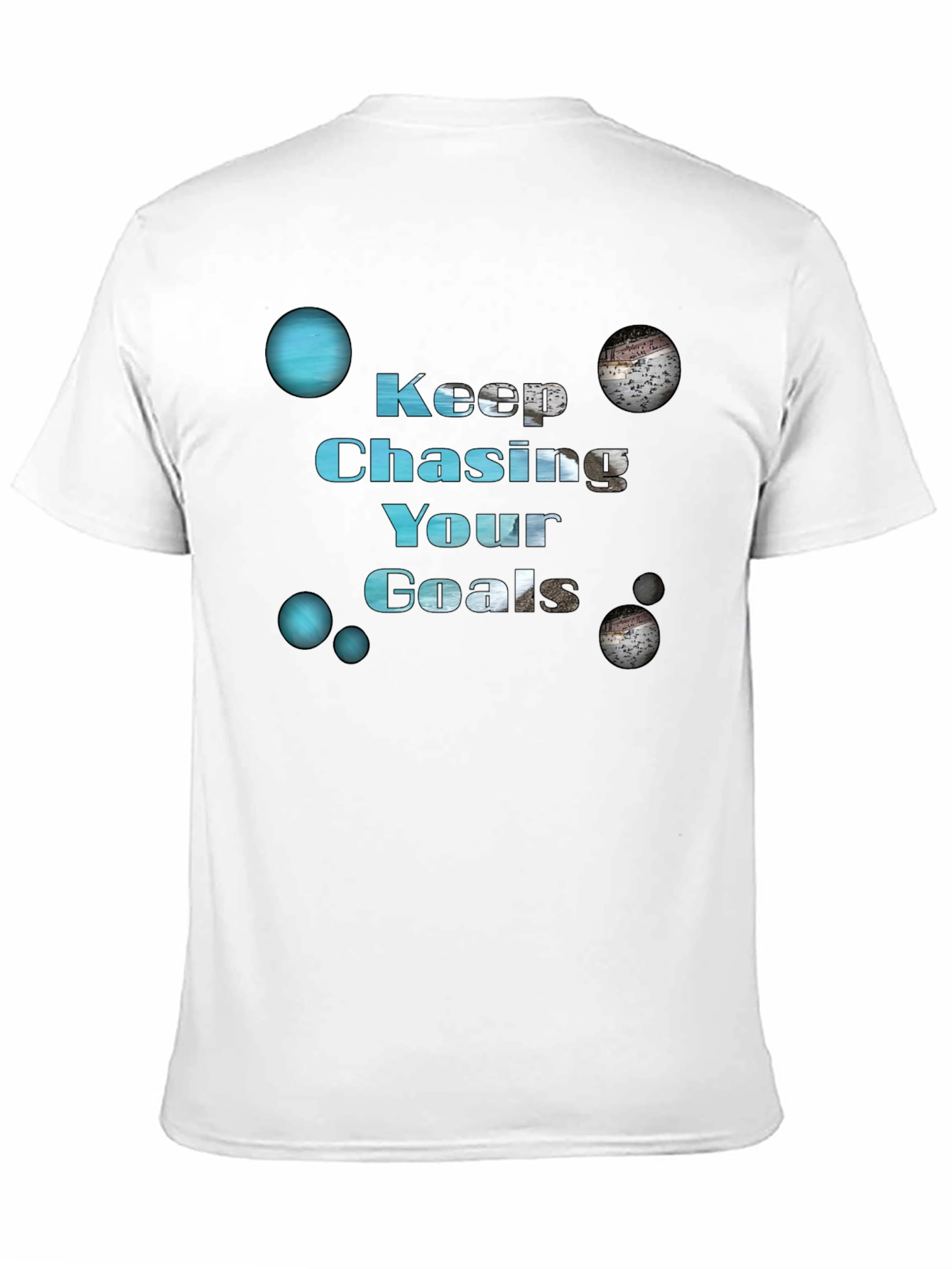 Keep Chasing Your Goals Black Graphic T-Shirt