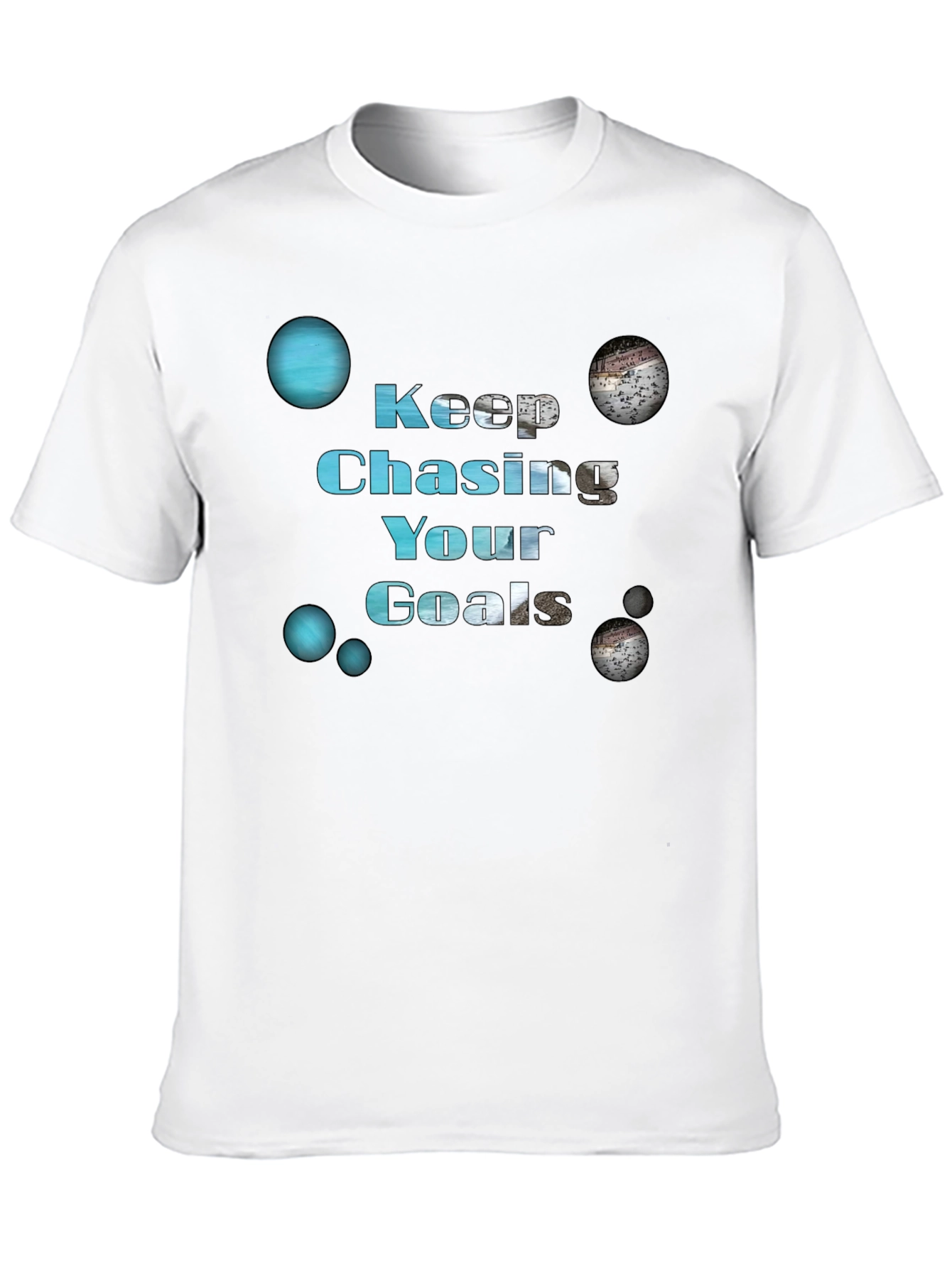Keep Chasing Your Goals Black Graphic T-Shirt
