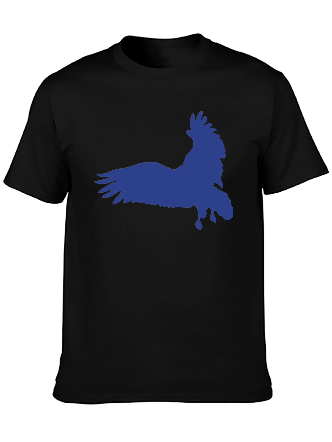 Raven Graphic Tee - Black Cotton Blend Shirt