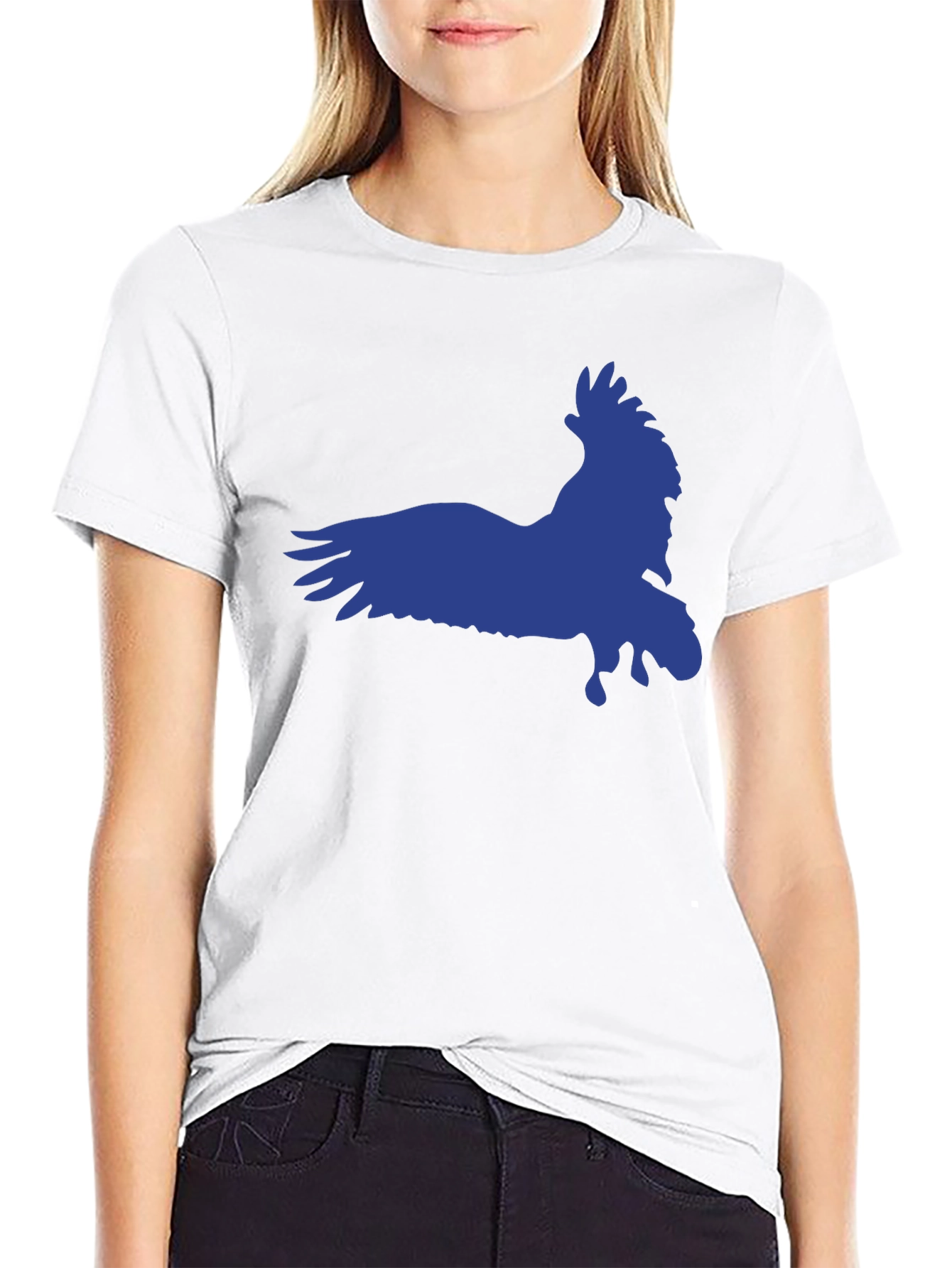 Raven Graphic Tee - Black Cotton Blend Shirt