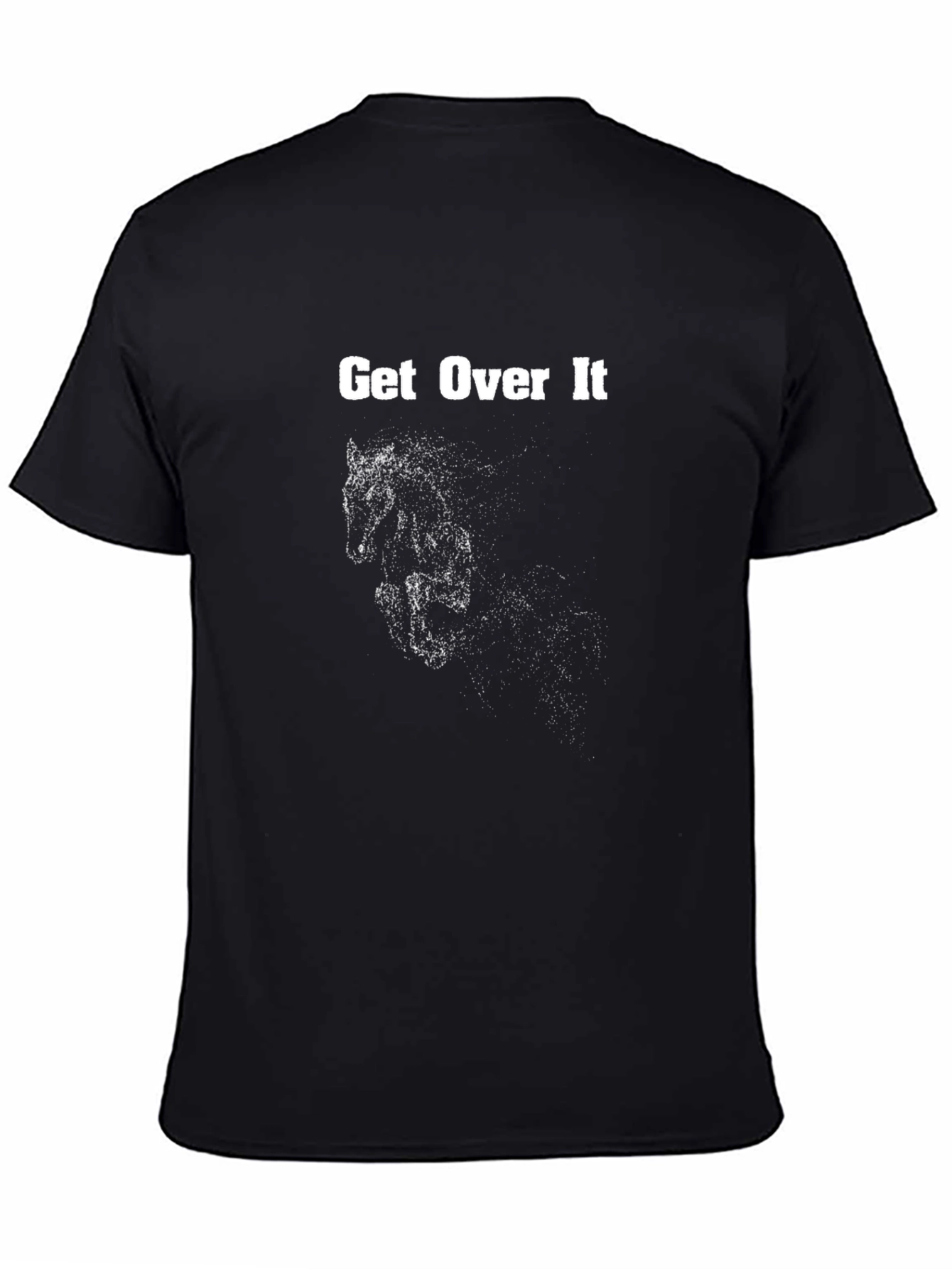 Get Over It Horse Graphic Black T-Shirt
