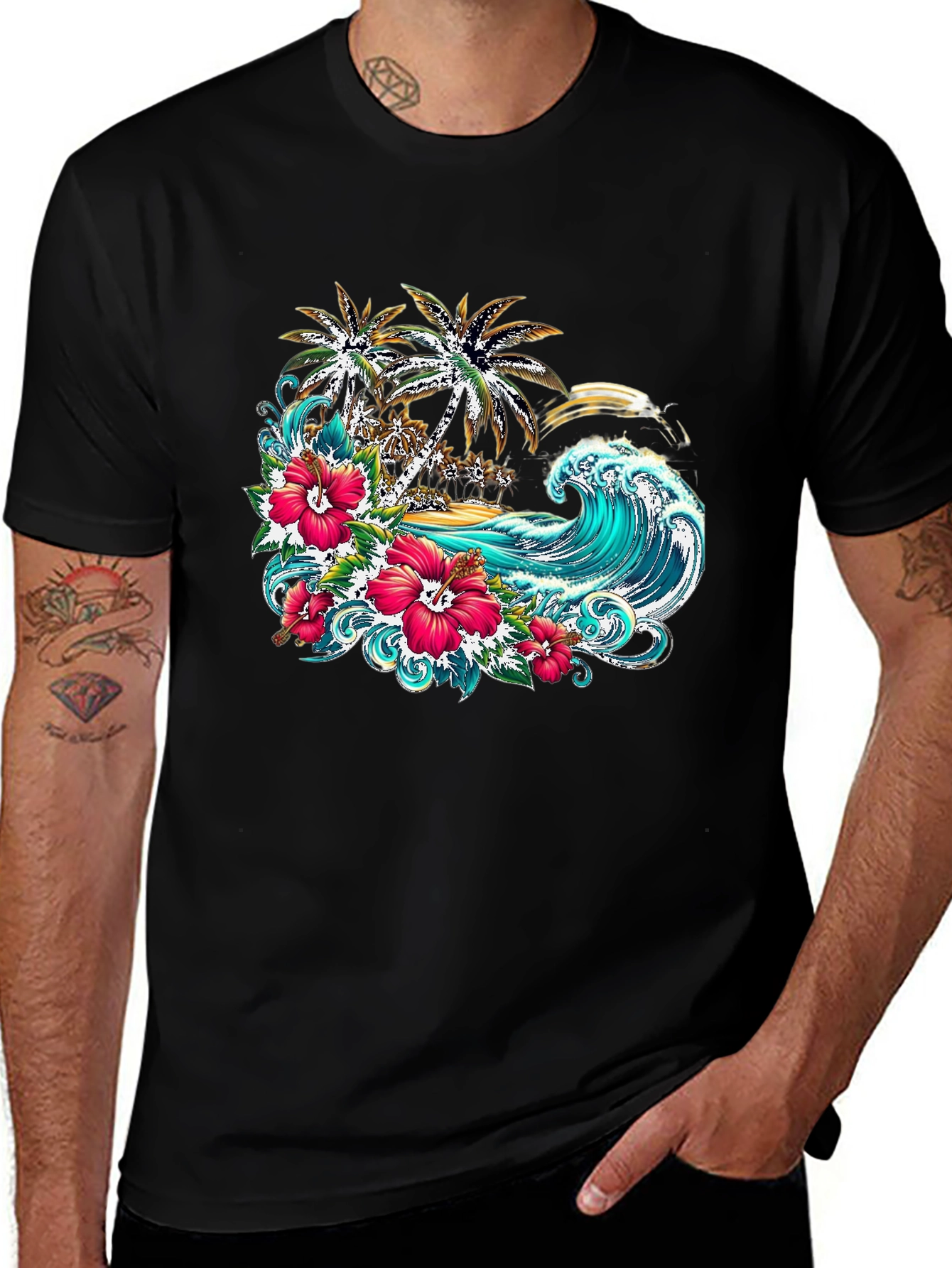 Tropical Paradise Graphic T-Shirt