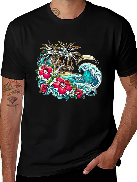 Tropical Paradise Graphic T-Shirt