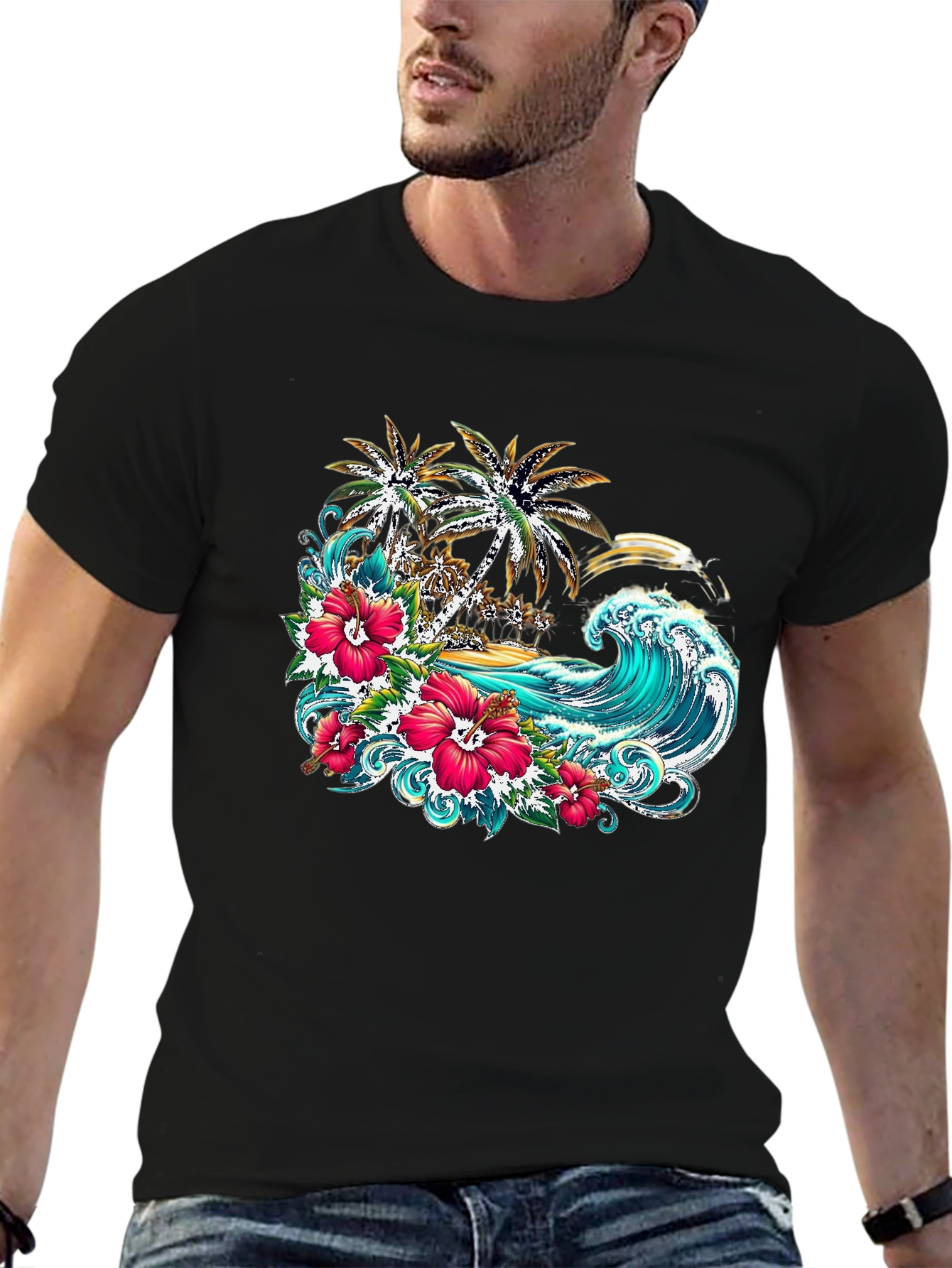 Tropical Paradise Graphic T-Shirt