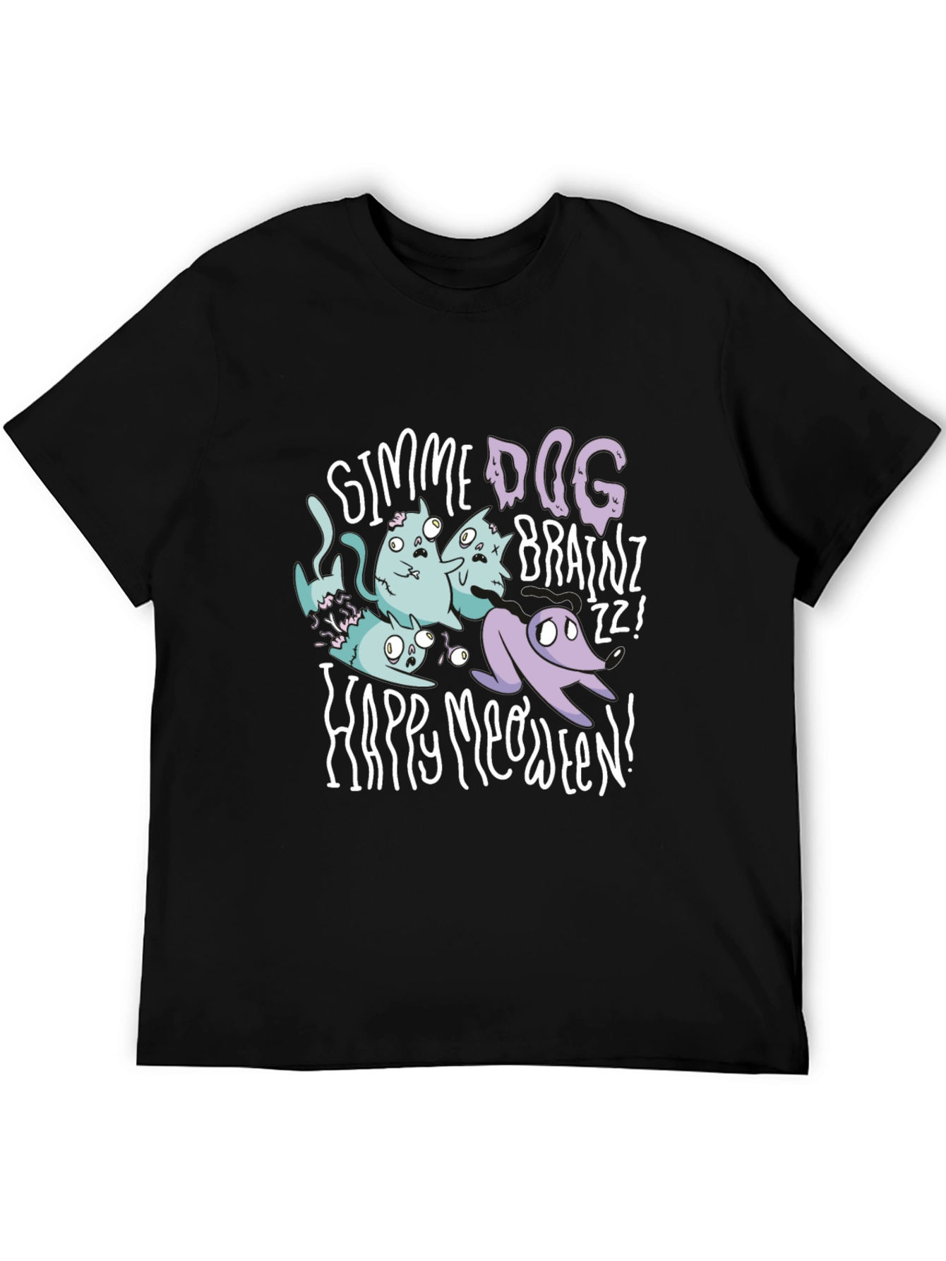 Happy Meoween Zombie Cat T-Shirt