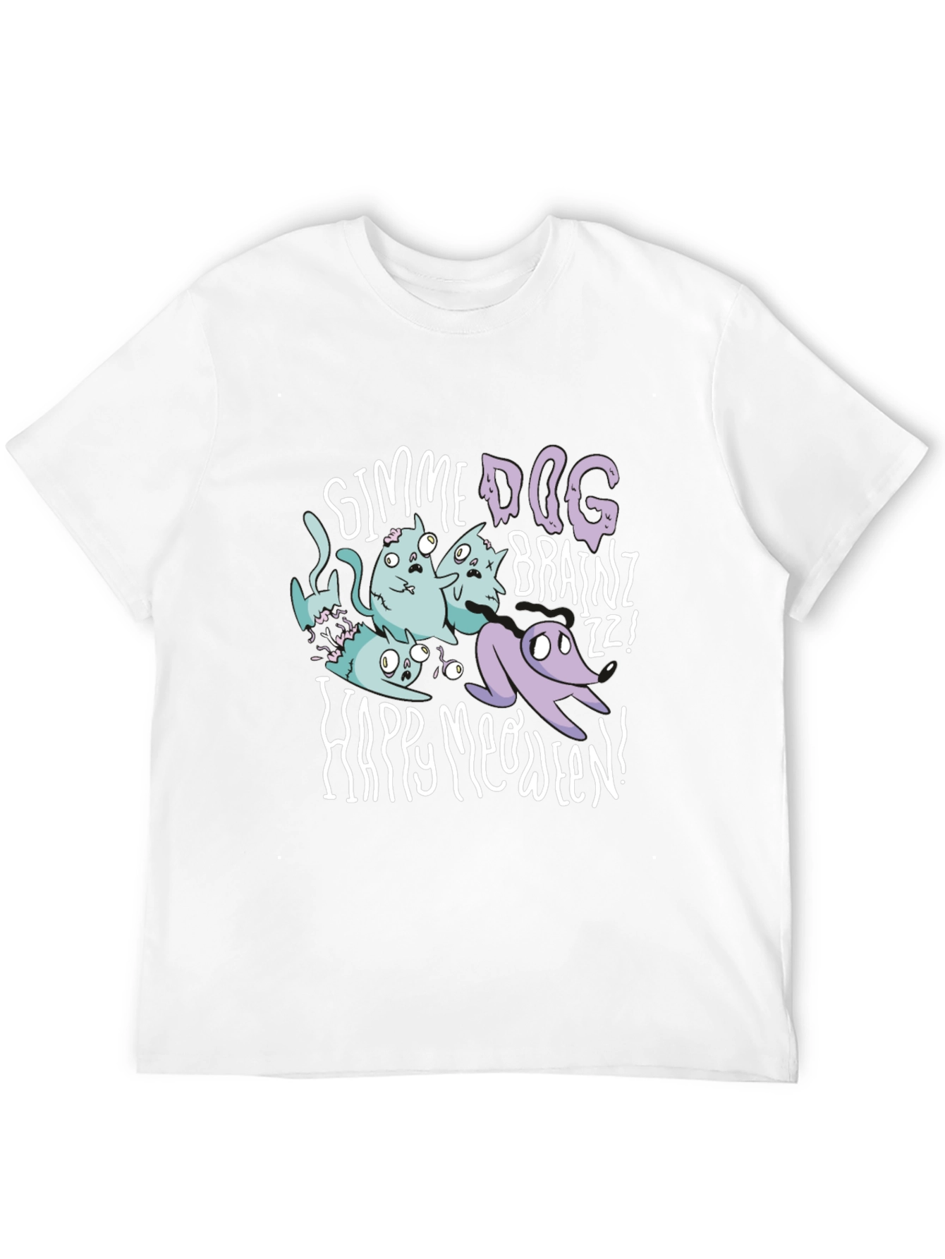 Happy Meoween Zombie Cat T-Shirt