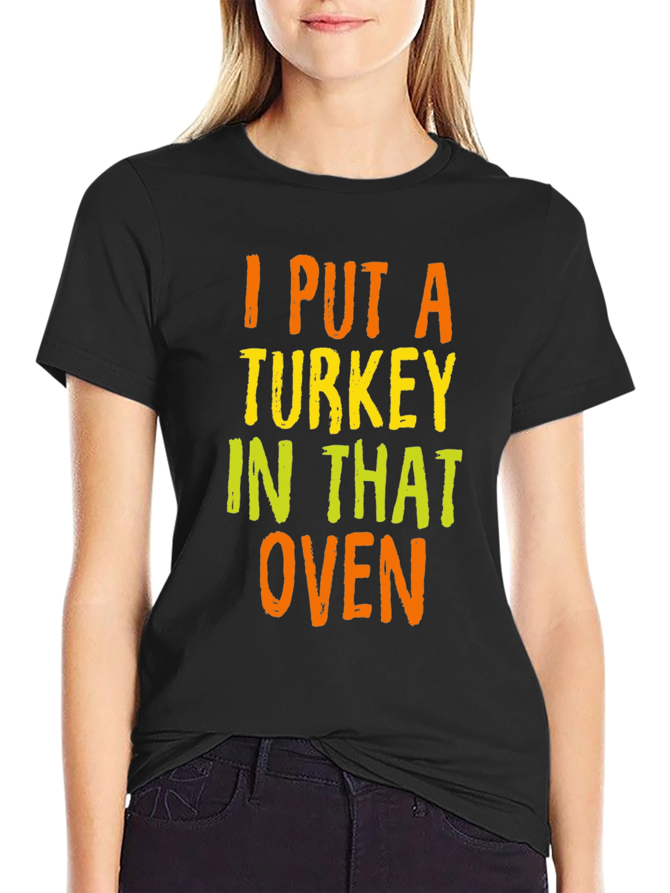 Turkey In The Oven Thanksgiving Graphic T-Shirt