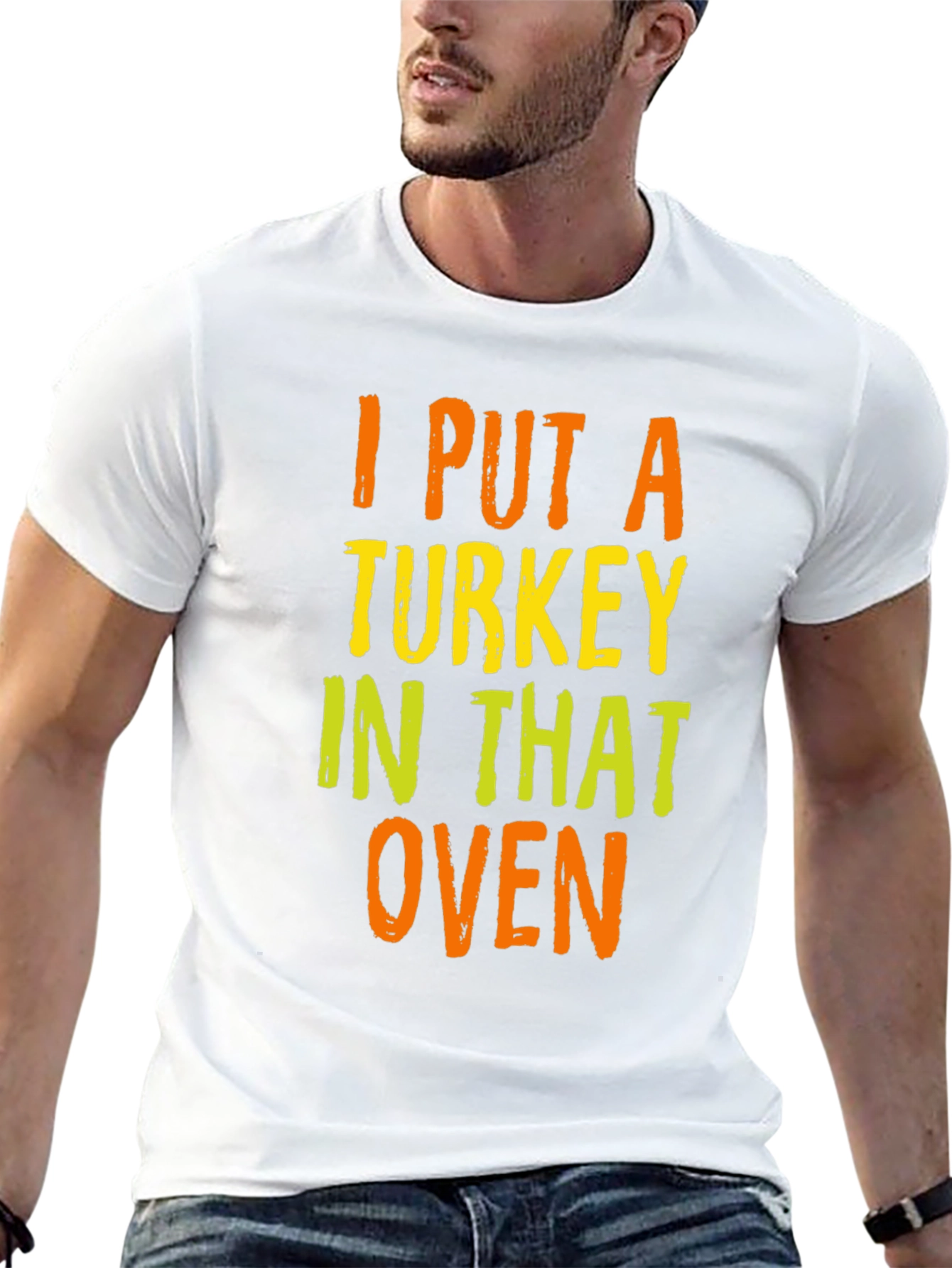 Turkey In The Oven Thanksgiving Graphic T-Shirt