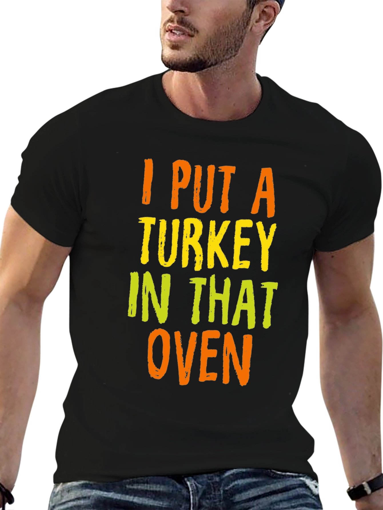 Turkey In The Oven Thanksgiving Graphic T-Shirt