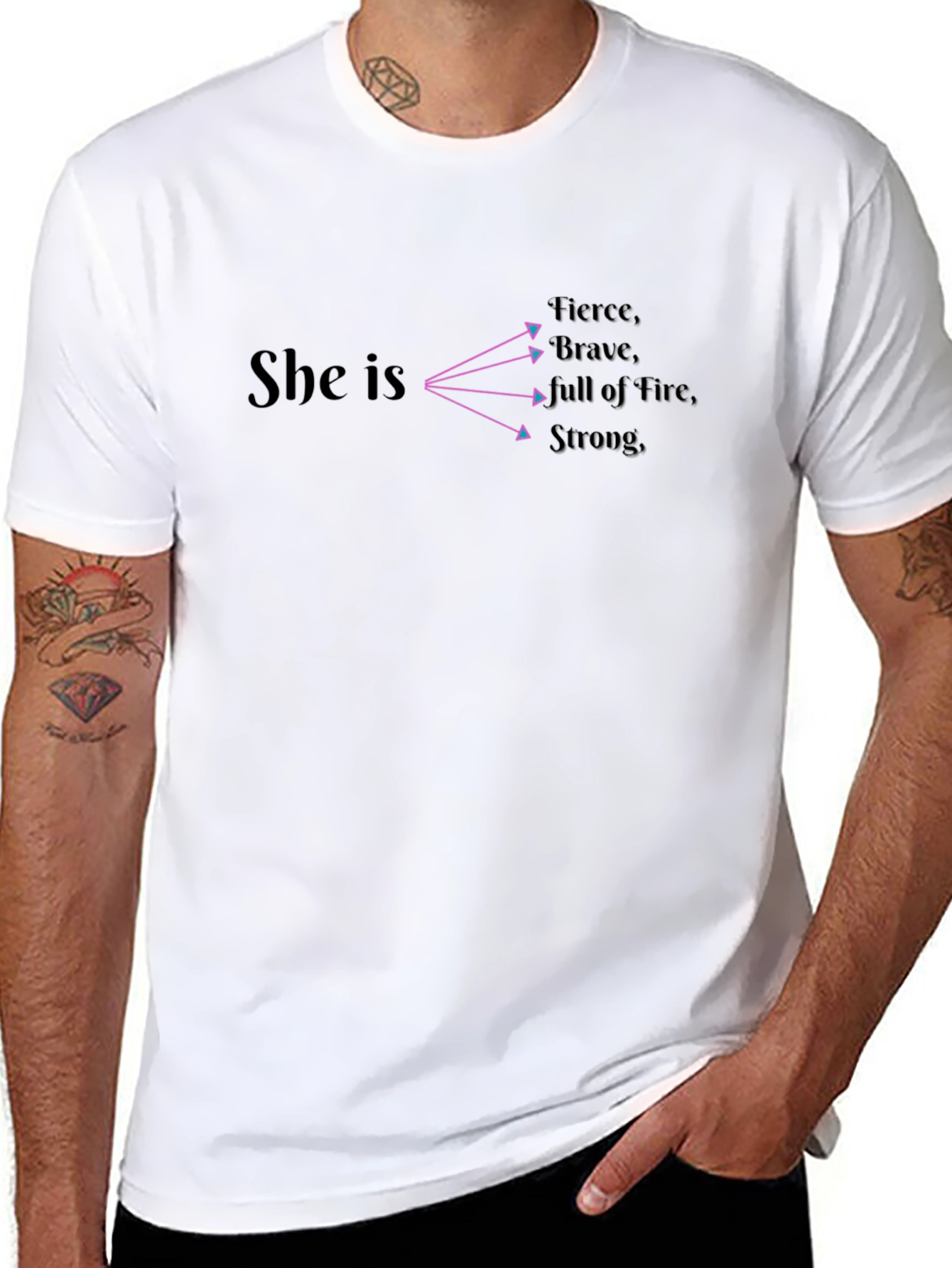 She Is Fierce Brave Strong T-Shirt