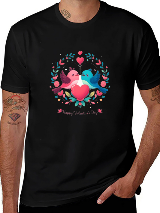 Valentines Day Birds Graphic Tee